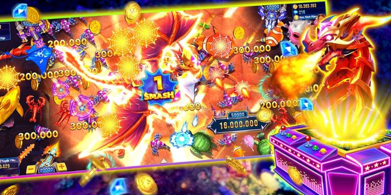 Hệ thống cá và vũ khí đa dạng trong game